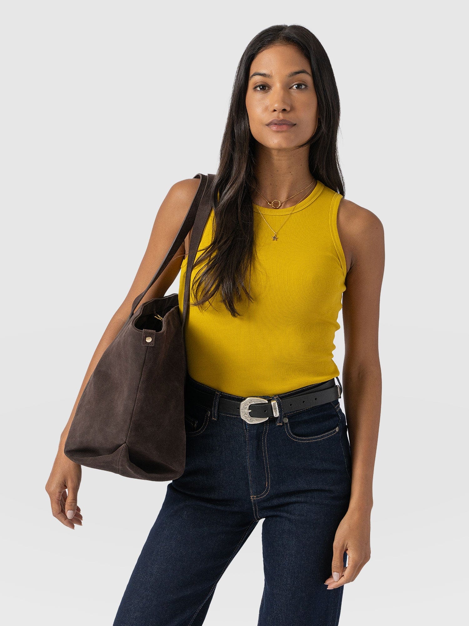 Nova Racer Vest - Mustard - Women's Vests | Saint + Sofia® UK