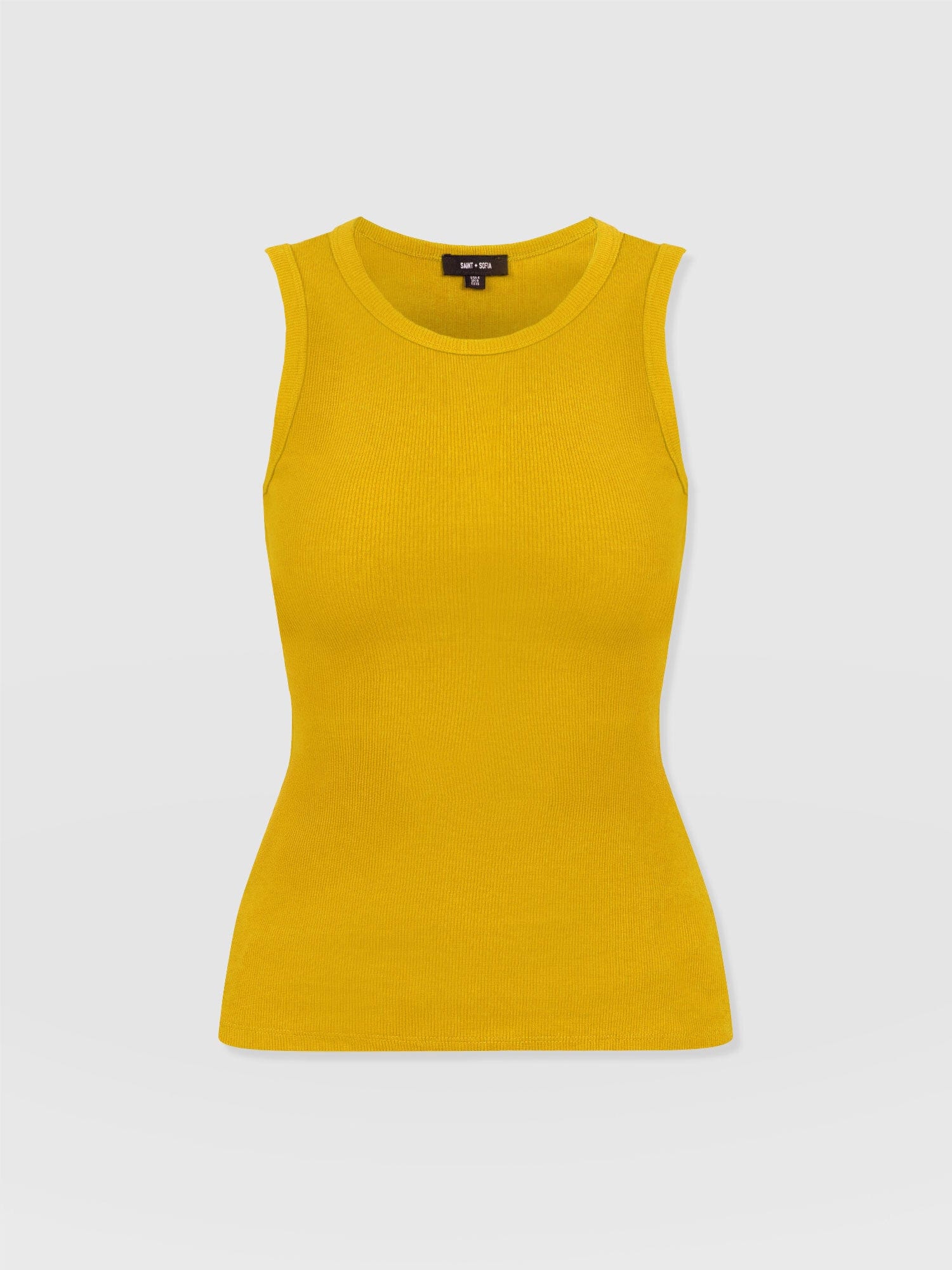 Nova Racer Vest - Mustard - Women's Vests | Saint + Sofia® UK