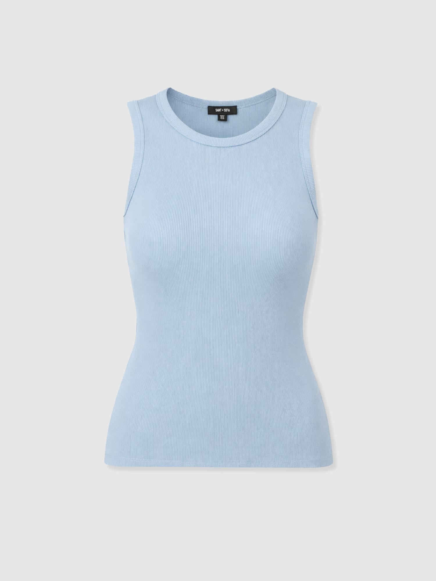 Nova Racer Vest - Powder Blue - Women's T-shirts | Saint + Sofia® UK