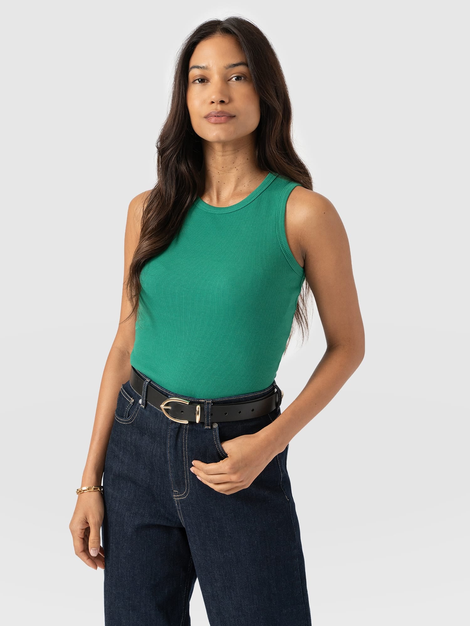 Nova Racer Vest - Sea Green - Women's T-shirts | Saint + Sofia® UK