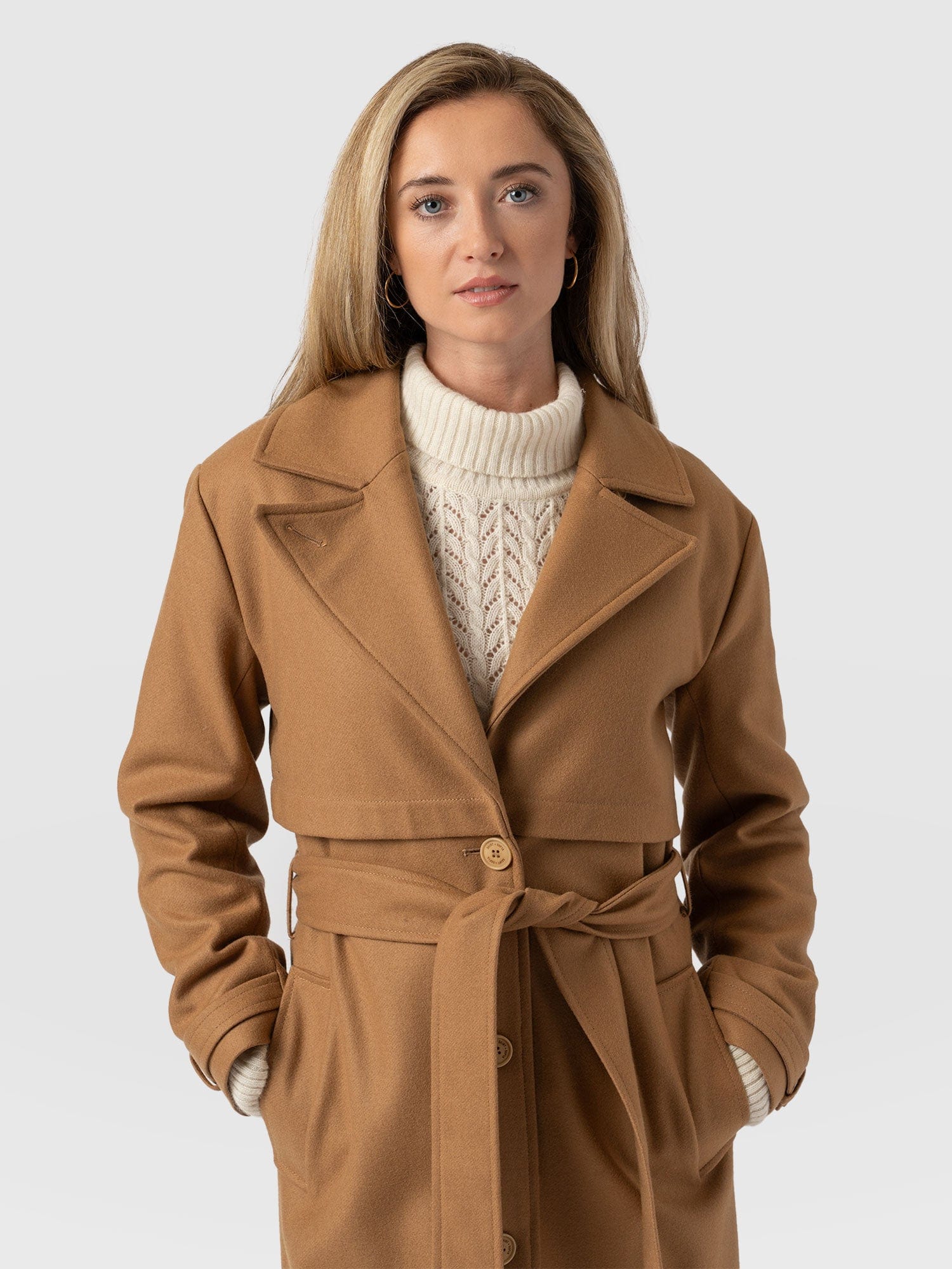 Odette Coat Camel - Women's Wool Coats | Saint + Sofia® UK