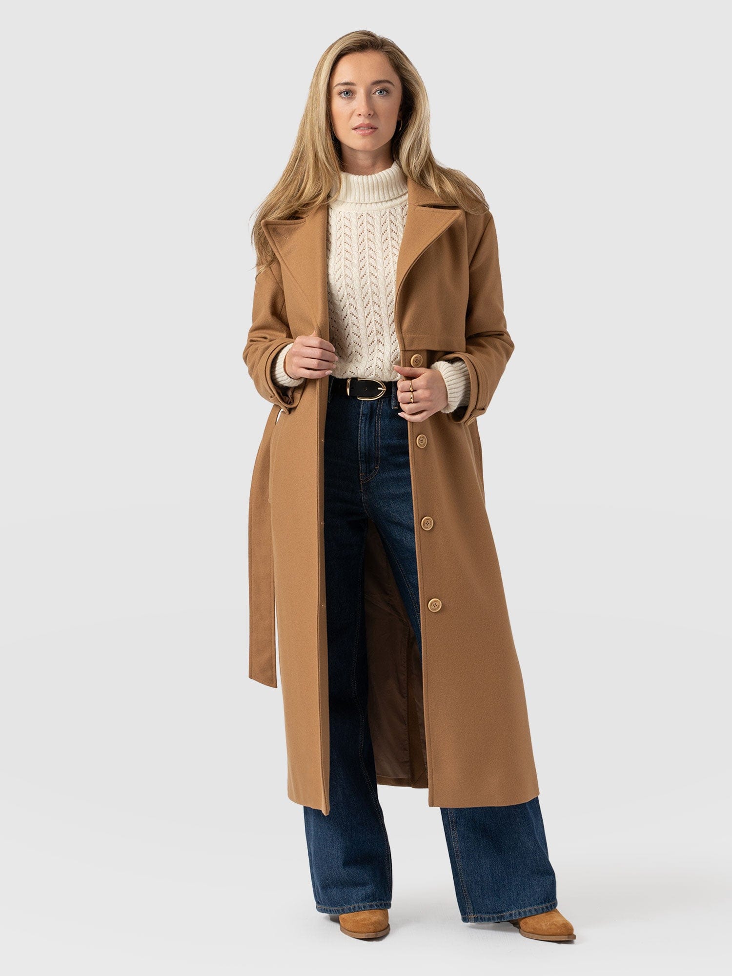 Odette Coat Camel - Women's Wool Coats | Saint + Sofia® UK