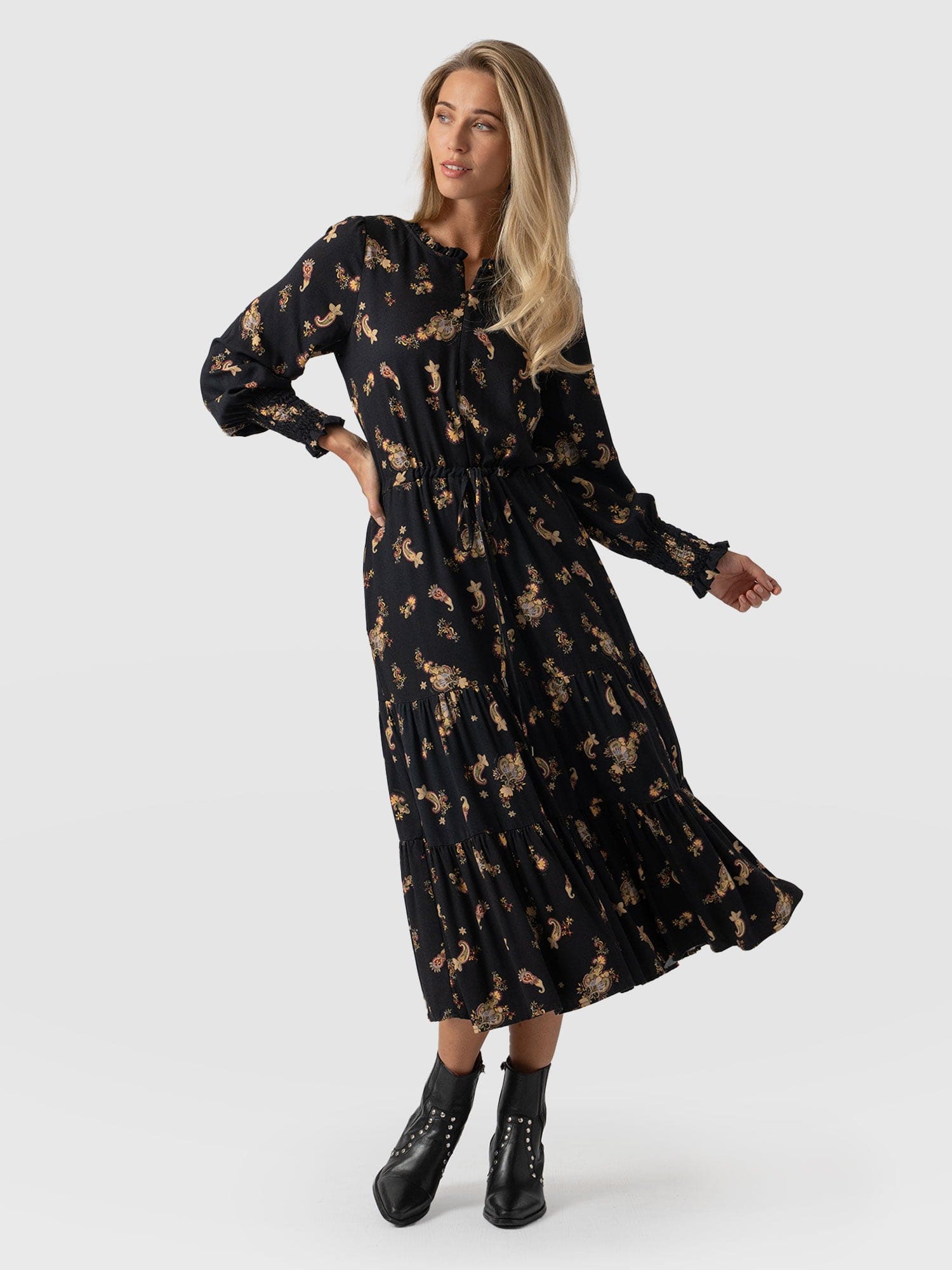 Olivia Zip Up Dress - Kashmir Paisley
