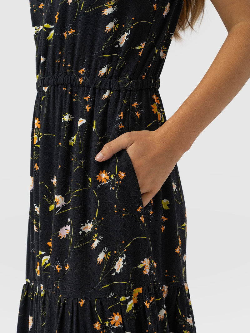 Orla Dress - Black Floral