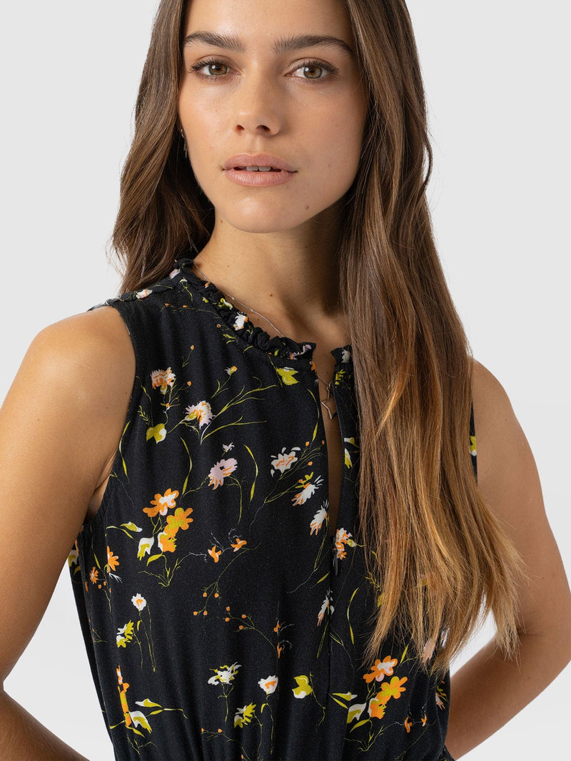 Orla Dress - Black Floral