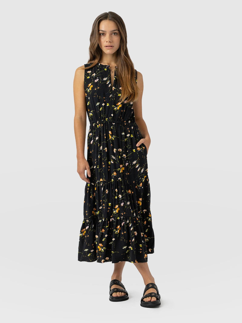 Orla Dress - Black Floral