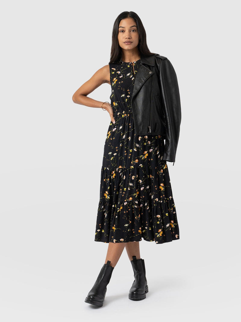 Orla Dress - Black Floral