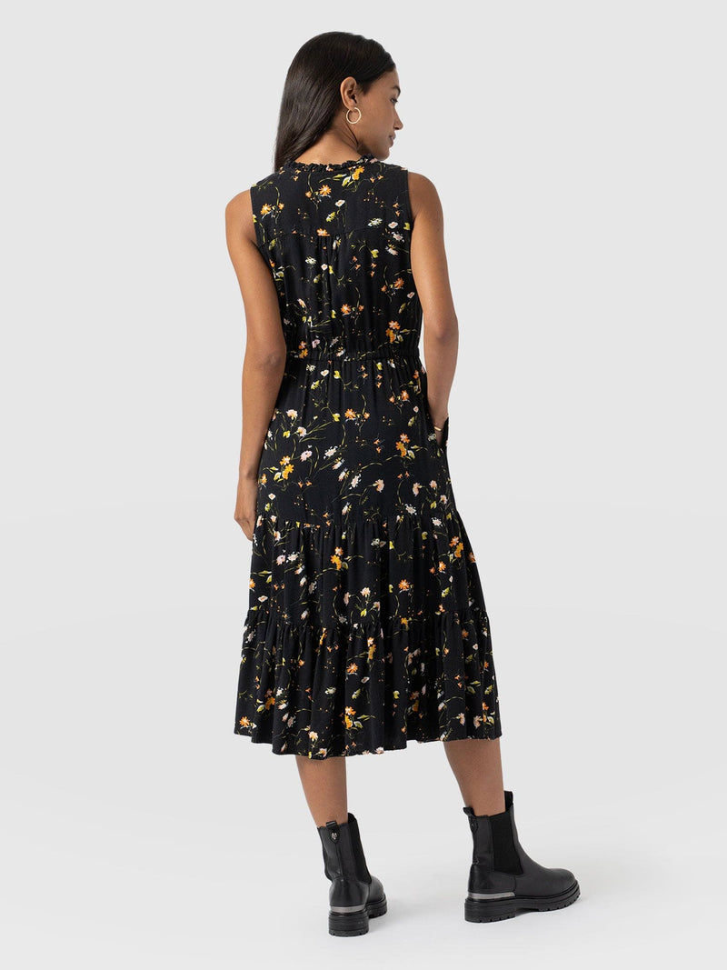 Orla Dress - Black Floral