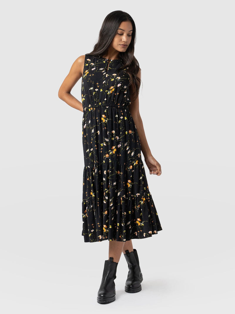 Orla Dress - Black Floral