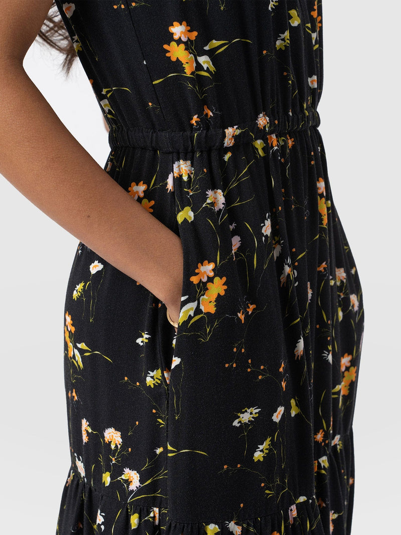 Orla Dress - Black Floral