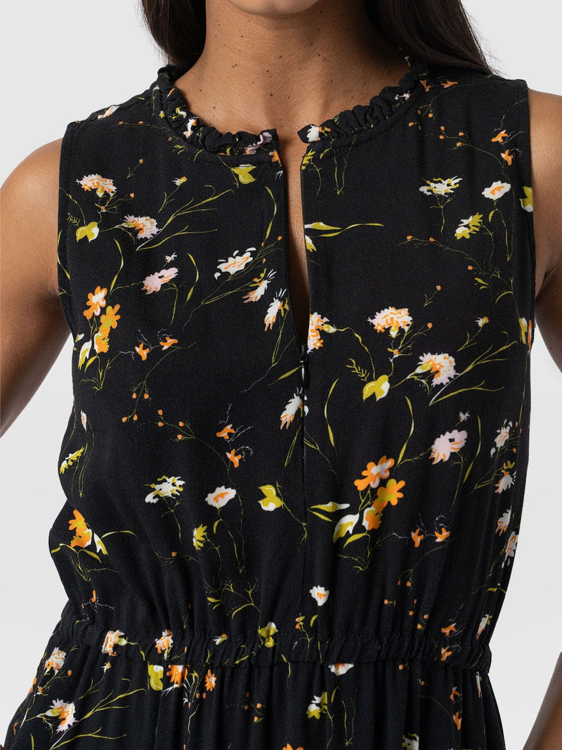 Orla Dress - Black Floral