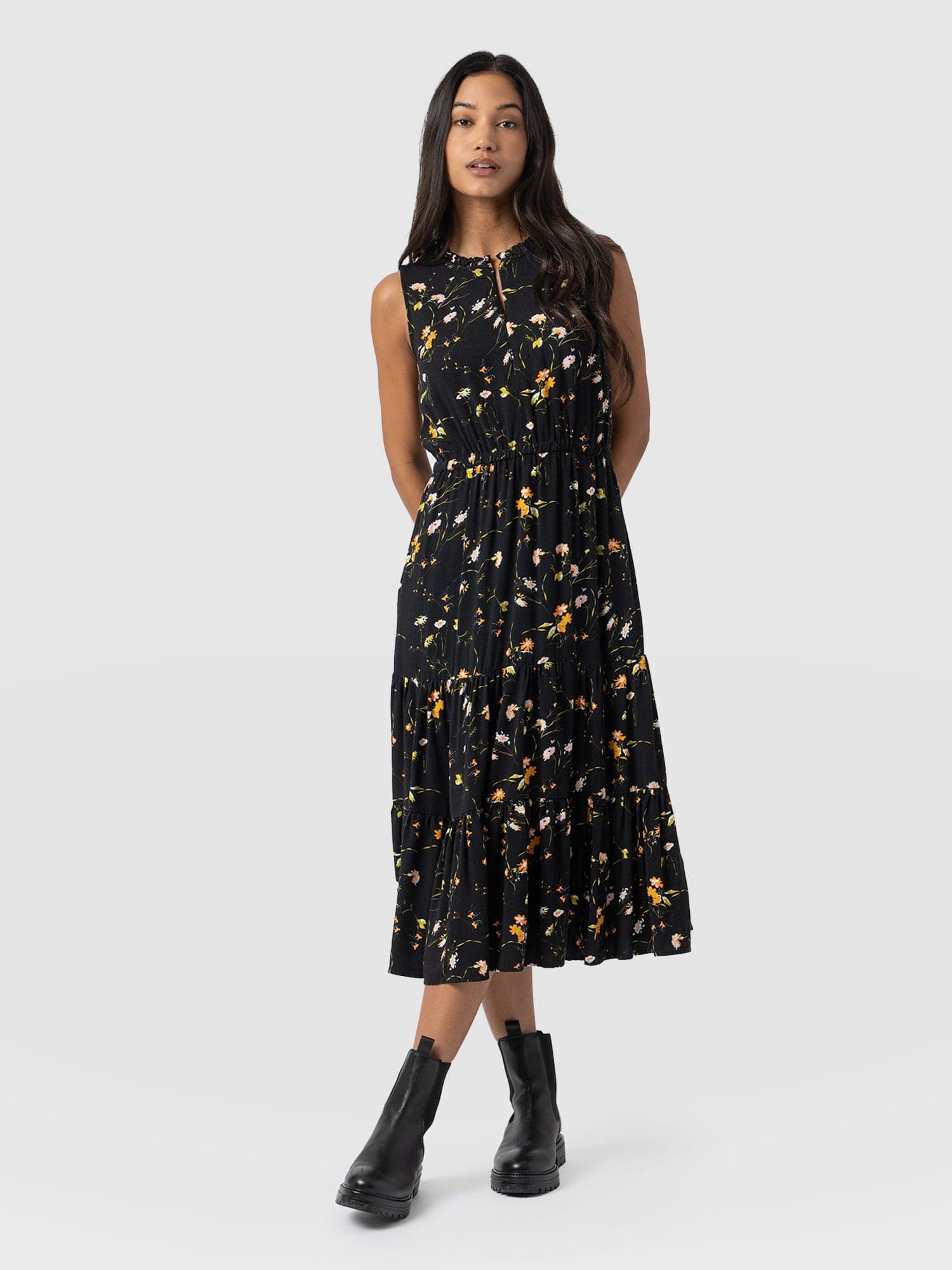 Orla Dress - Black Floral