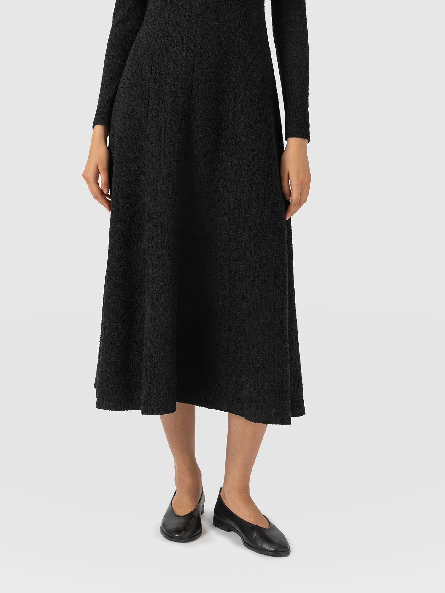 Orla Midi Dress - Black Boucle - Women's Dresses | Saint and Sofia® UK