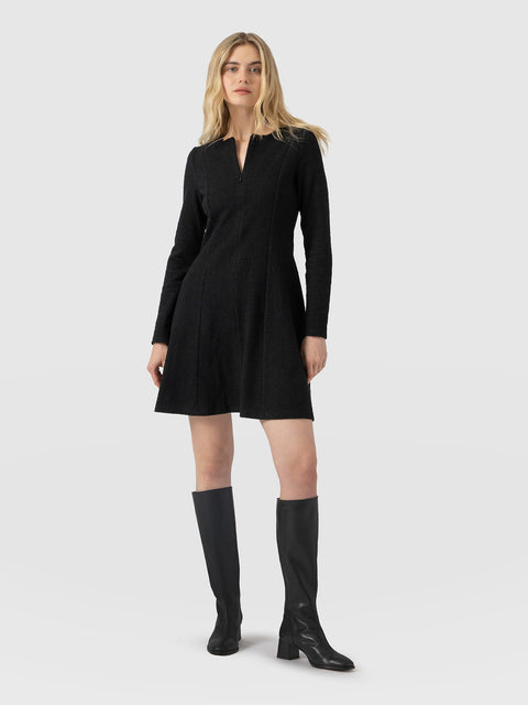 Orla Mini Dress - Black Boucle - Women's Dresses | Saint and Sofia® UK