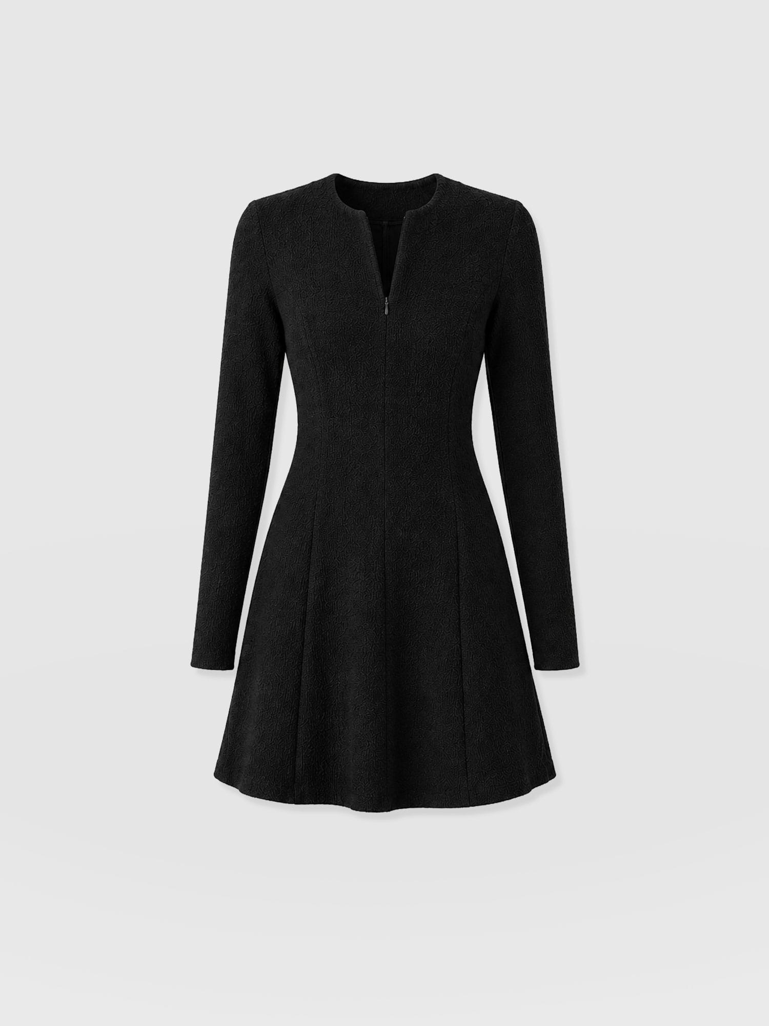 Orla Mini Dress - Black Boucle - Women's Dresses | Saint and Sofia® UK