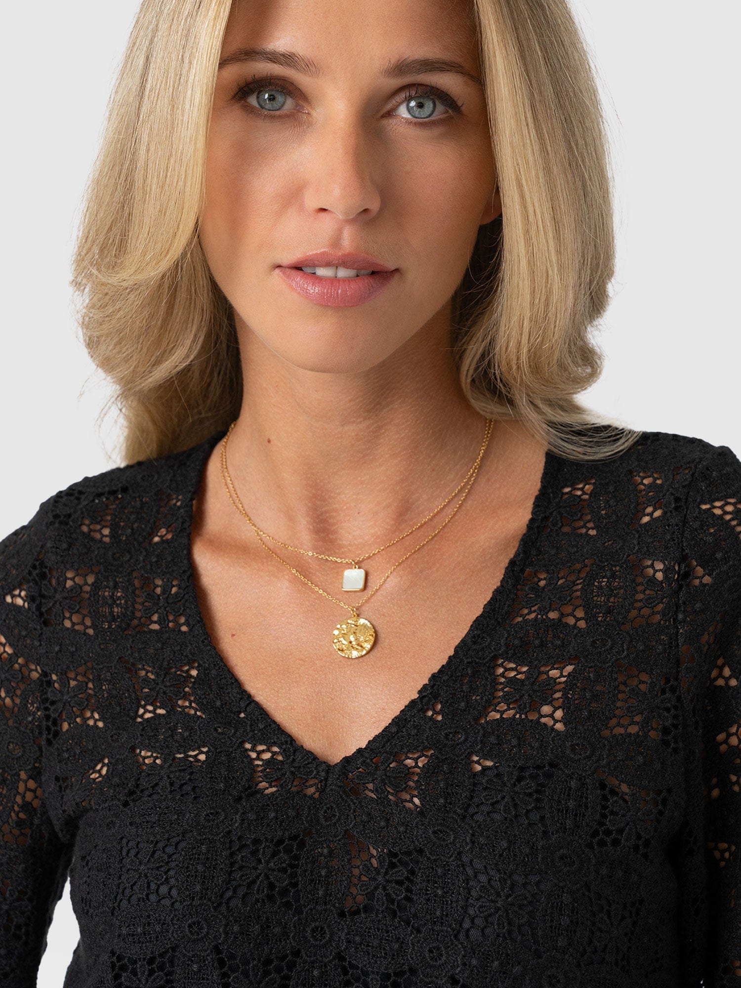 Ottilie V Neck Blouse - Black Broderie