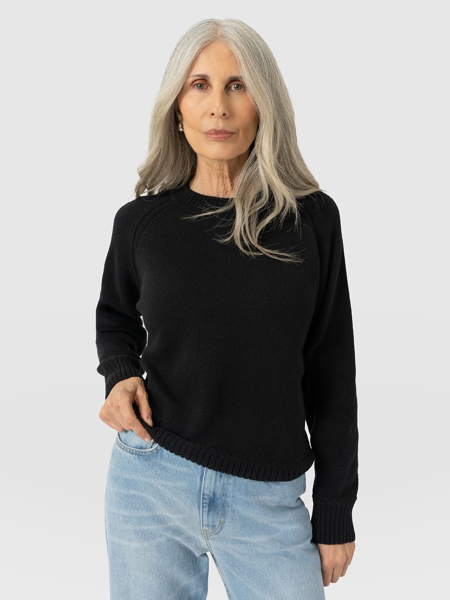 Oxford Cashmere Jumper - Black