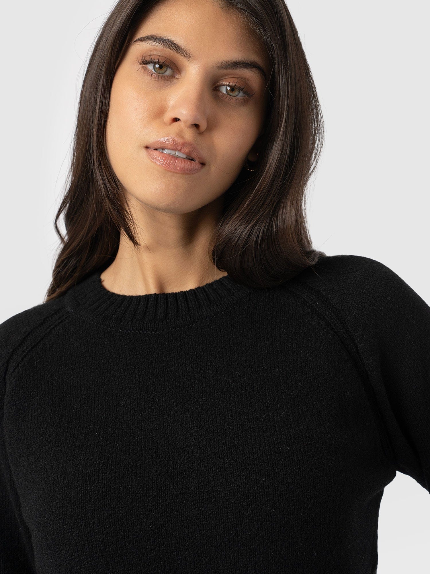 Oxford Cashmere Jumper - Black - Women's Jumpers | Saint + Sofia® UK