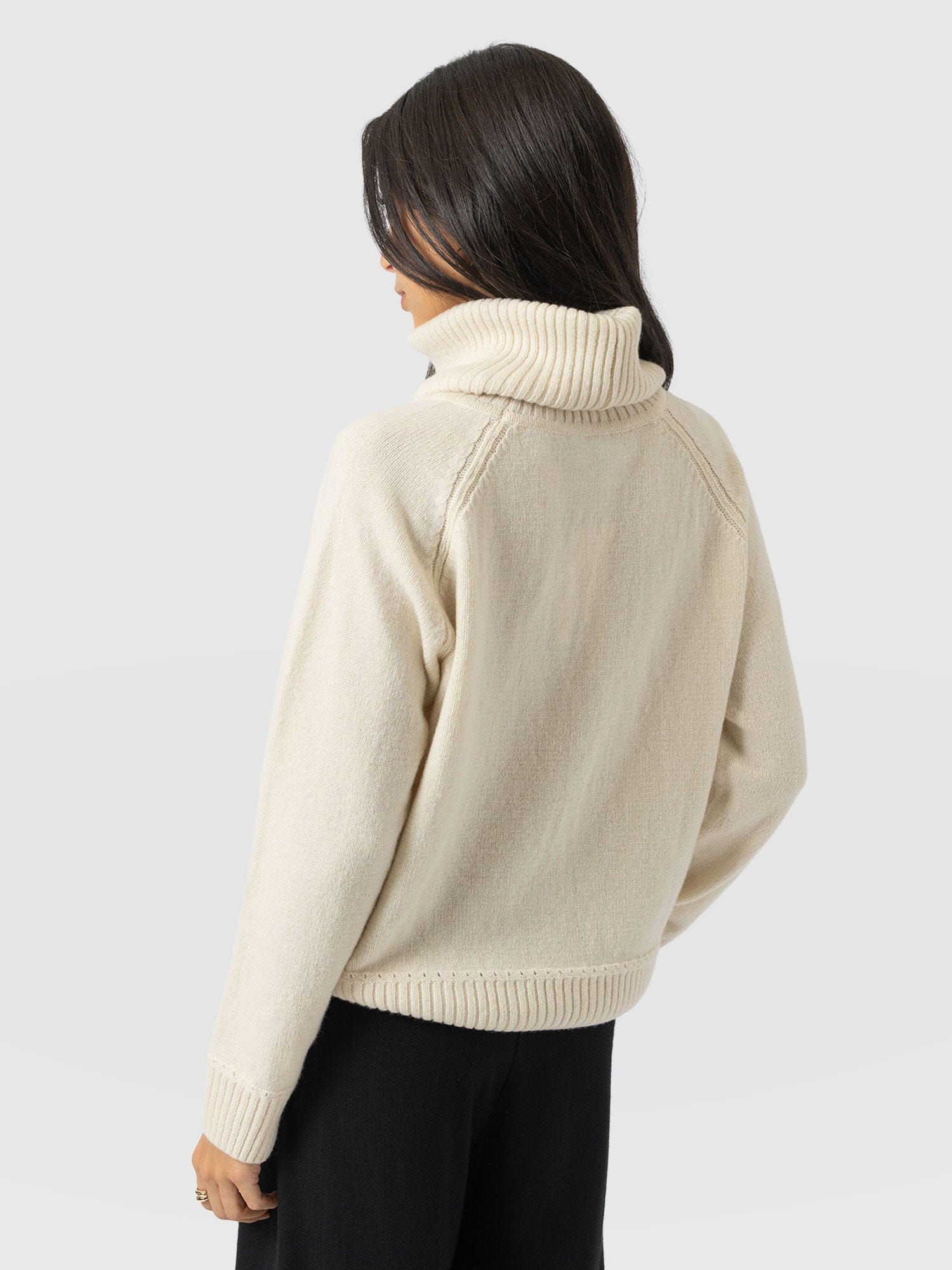 Oxford Cashmere Jumper - Cream - Women's Jumpers | Saint + Sofia® UK