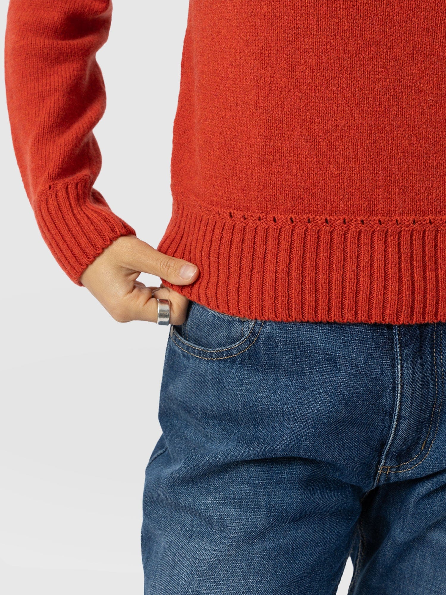 Oxford Cashmere Jumper - Orange - Women's Jumpers | Saint + Sofia® UK