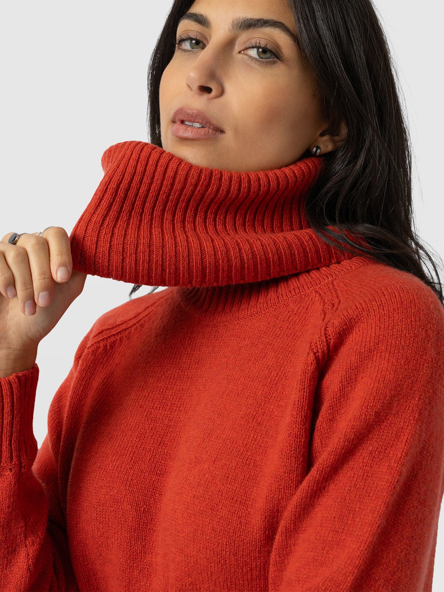 Oxford Cashmere Jumper - Orange - Women's Jumpers | Saint + Sofia® UK