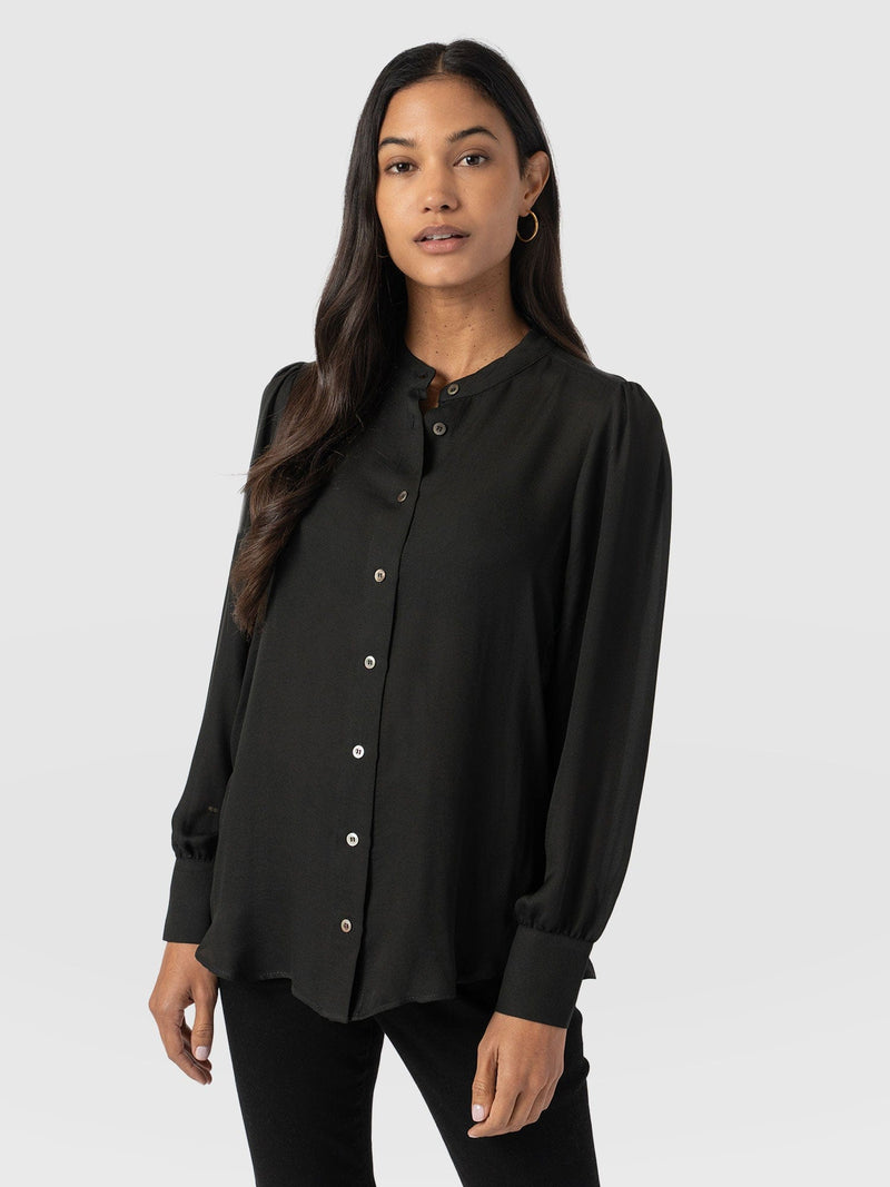 Paxton Pussybow Blouse - Black