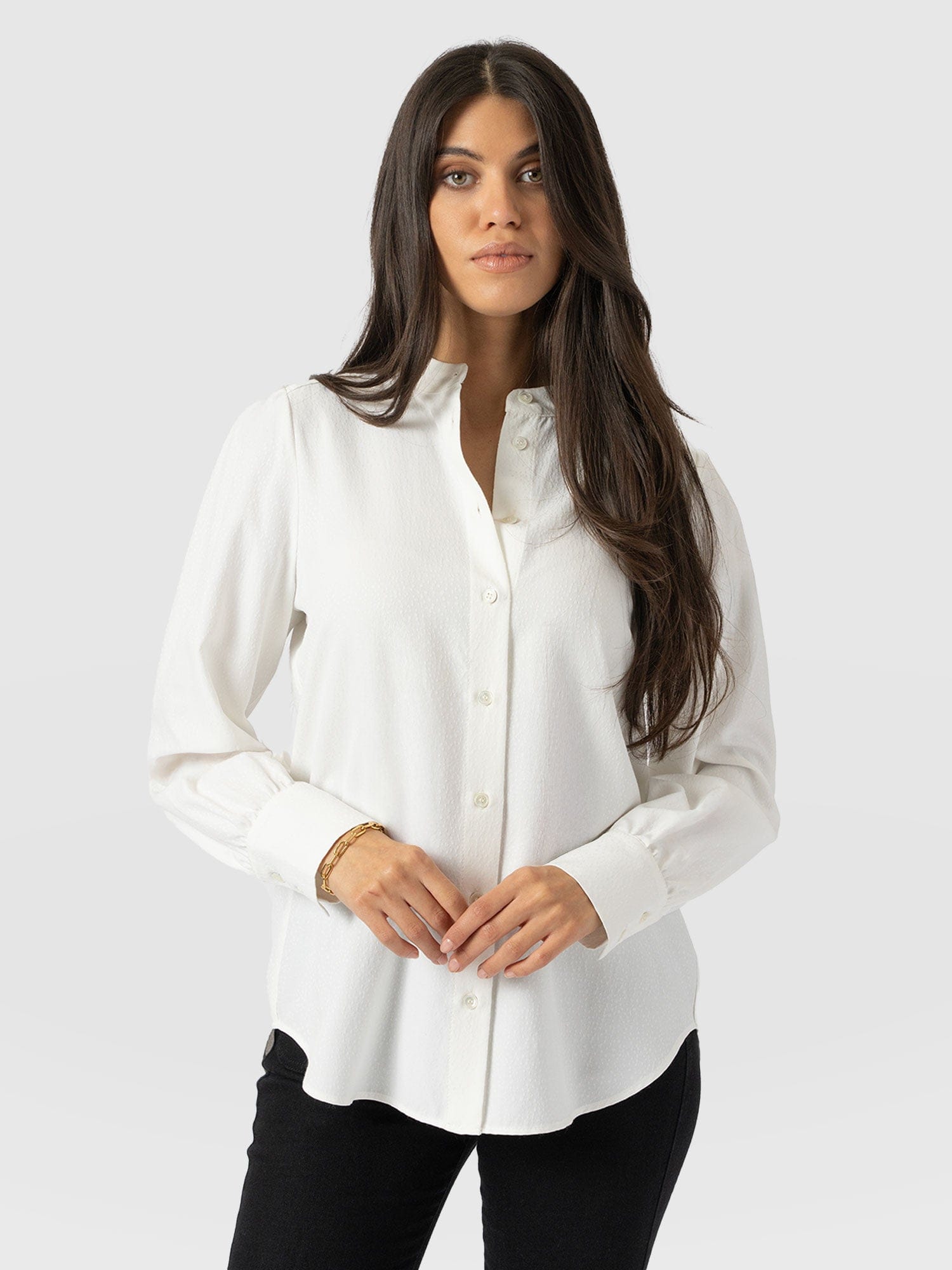 Paxton Pussybow Blouse Cream - Women's Blouses | Saint + Sofia® UK