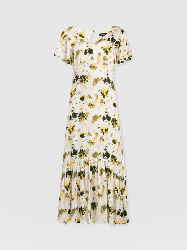 Primrose Dress - White Daisy Floral