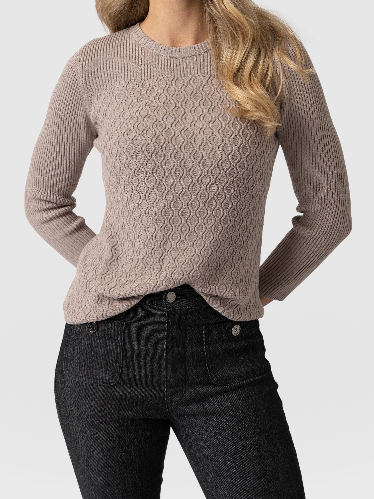 Primrose Knit Jumper Malt - Women's Vests | Saint + Sofia® UK