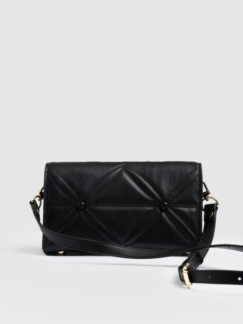Quilted Keira Cross Body Bag - Black