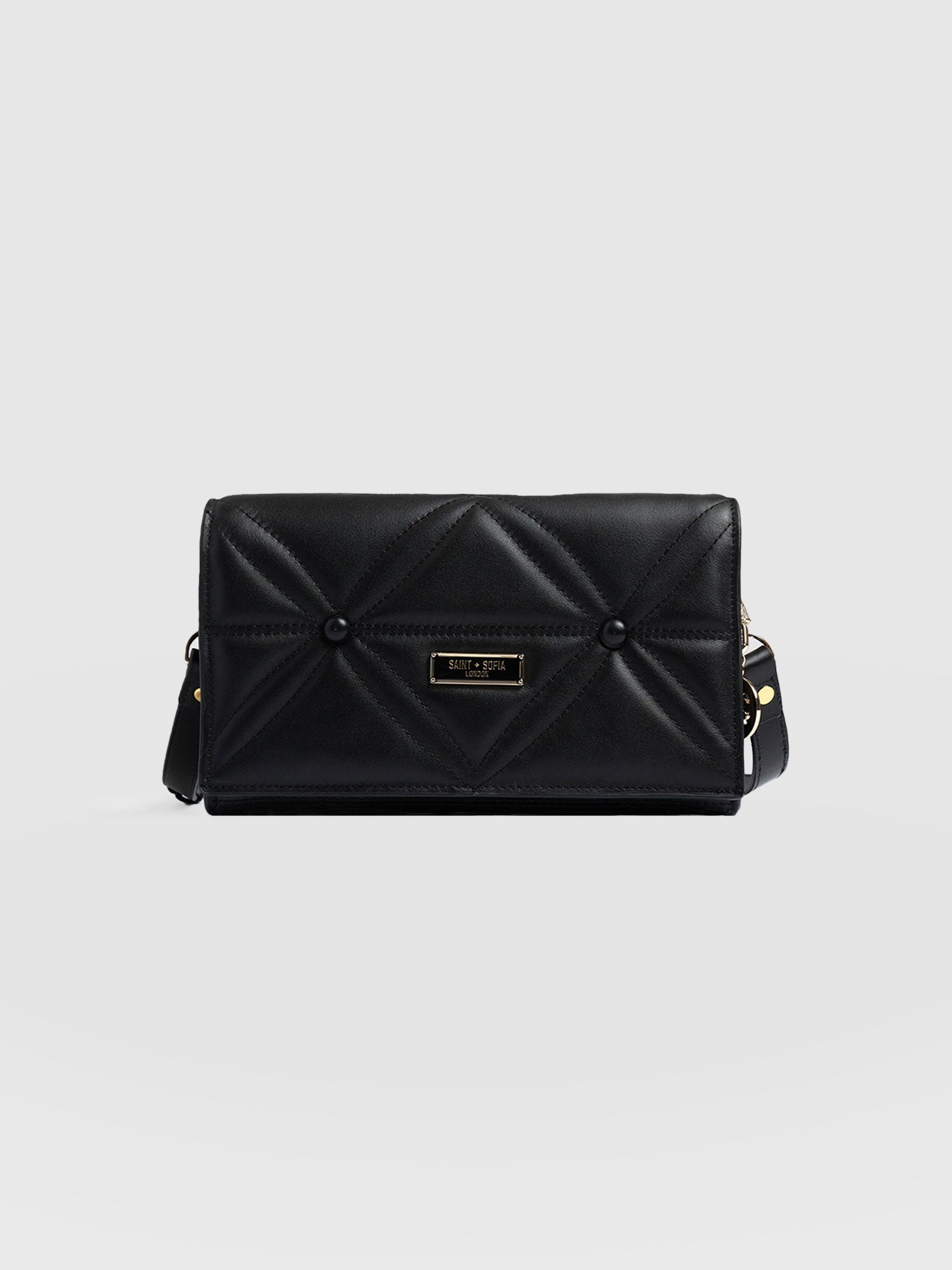 Quilted Keira Cross Body Bag - Black