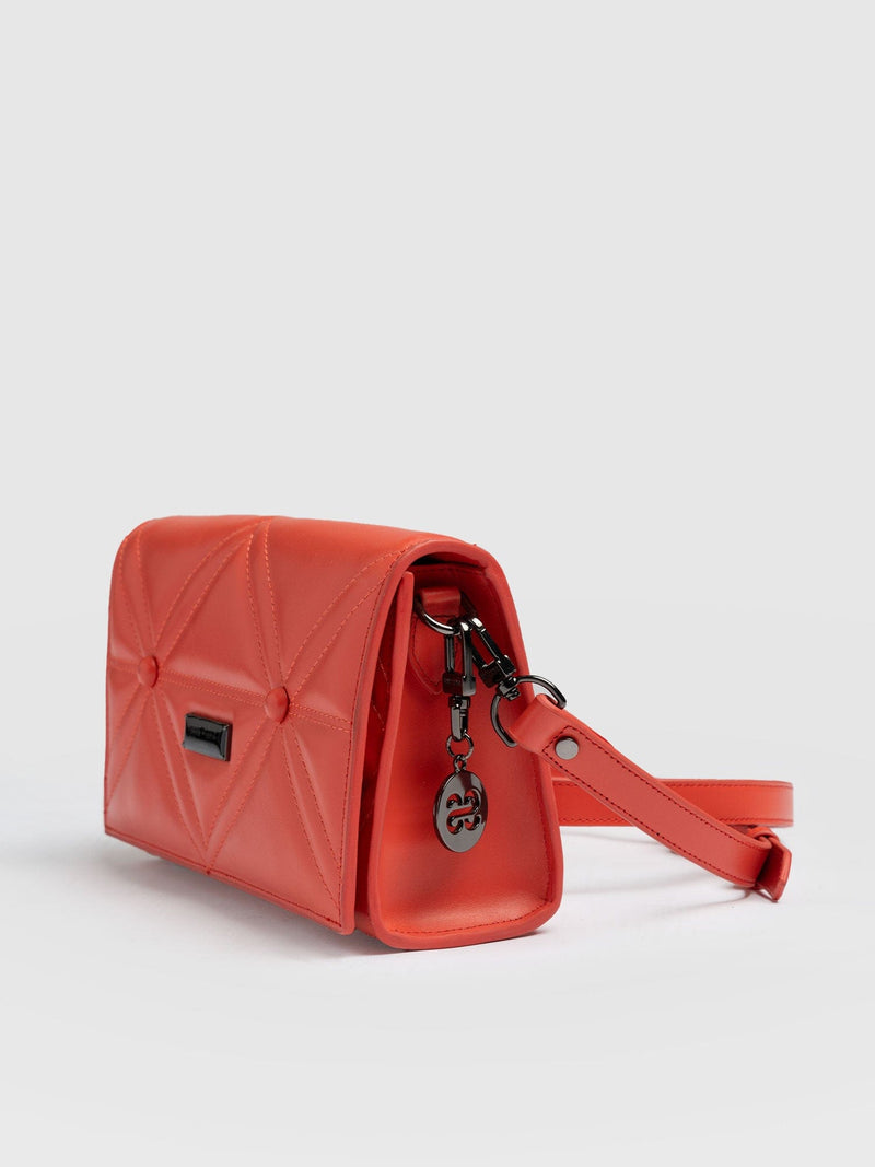 Quilted Keira Cross Body Bag - Coral