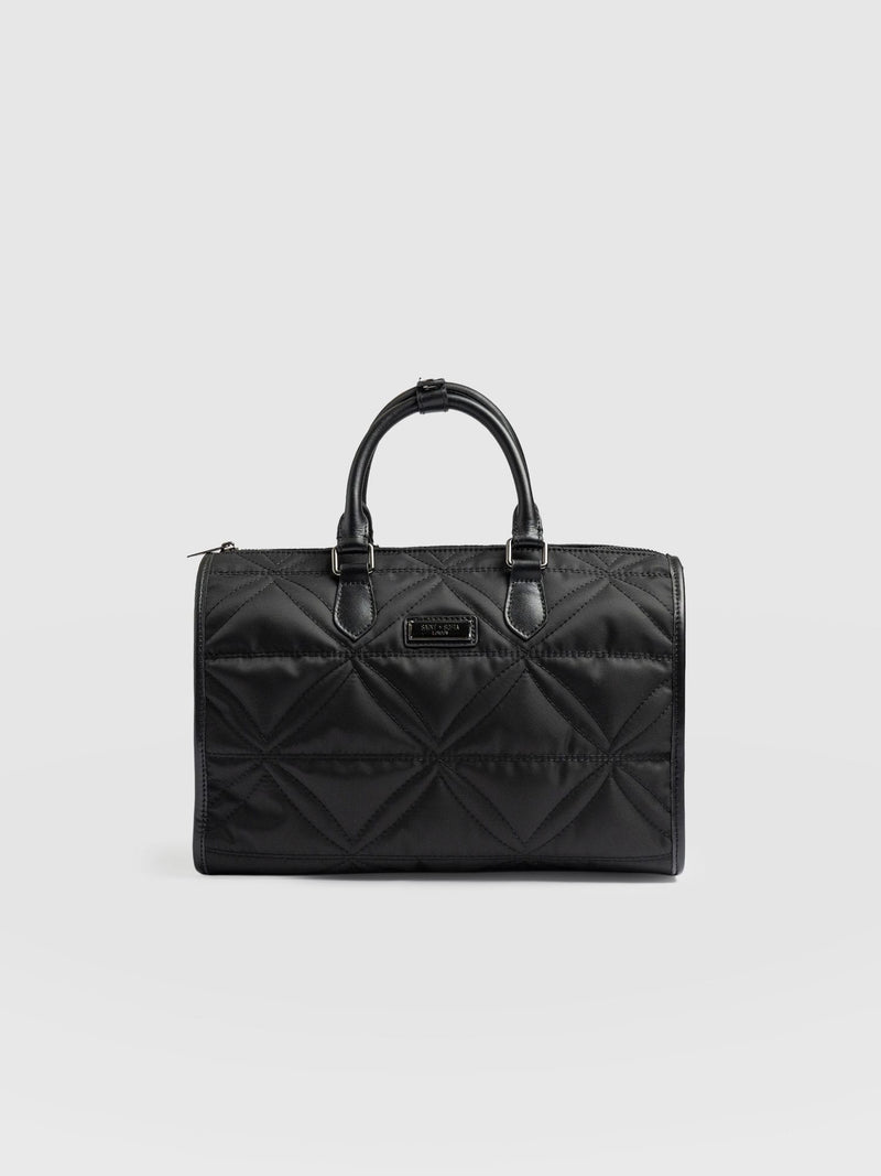 Quilted Maeve Duffle Bag - Black