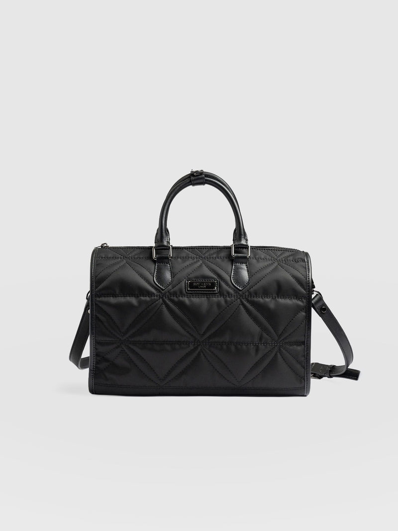 Quilted Maeve Duffle Bag - Black