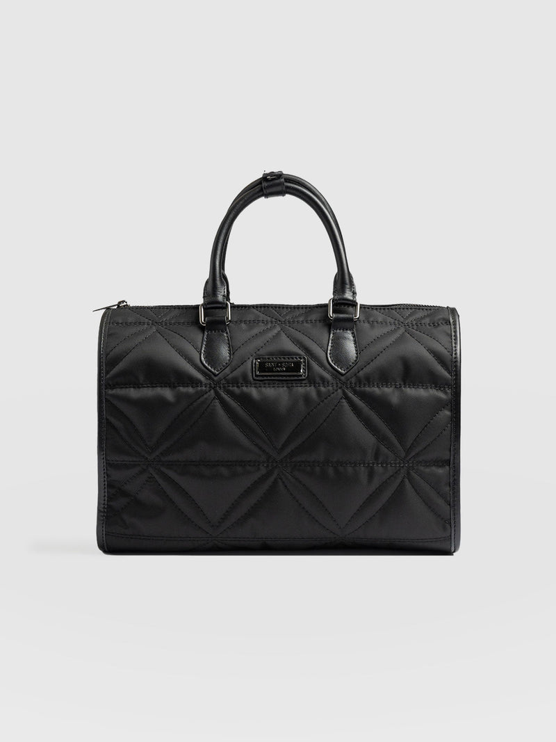 Quilted Maeve Duffle Bag - Black