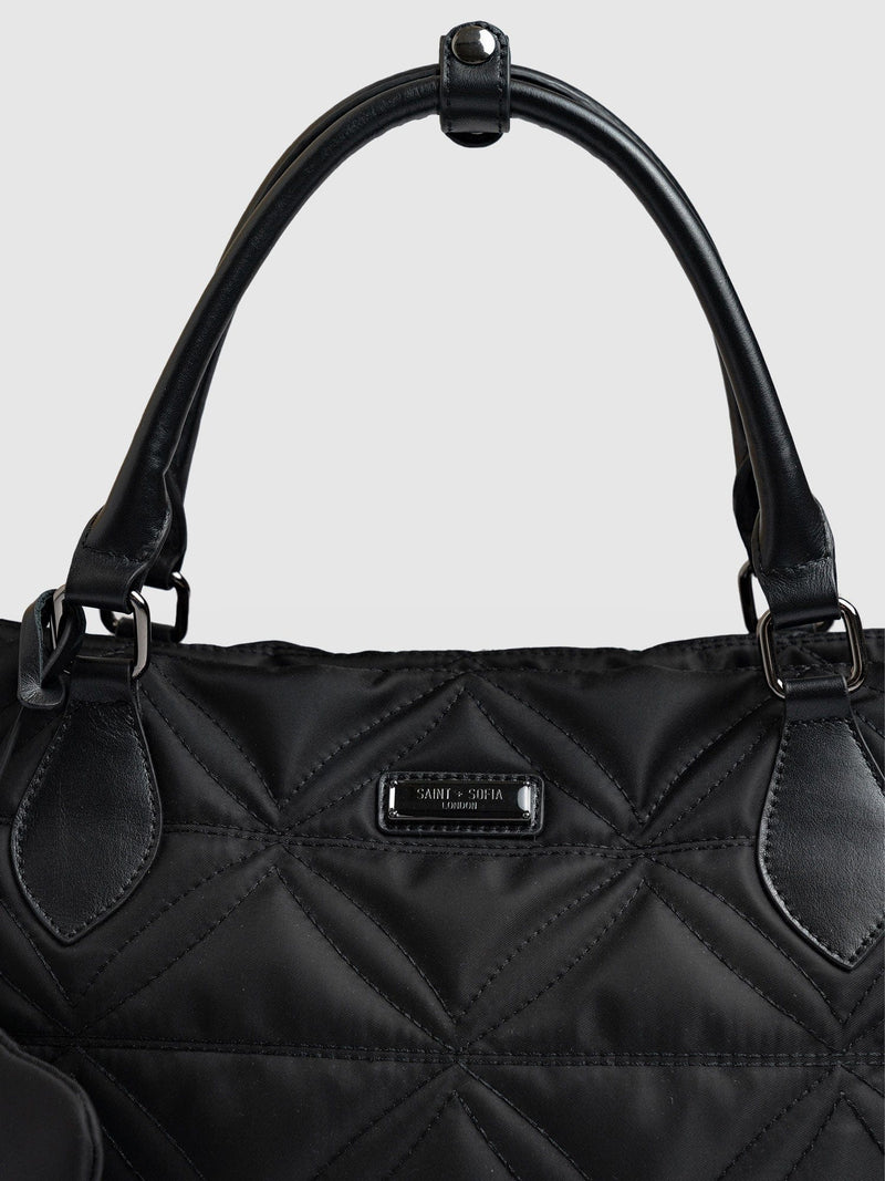 Quilted Selene Shopper Bag - Black