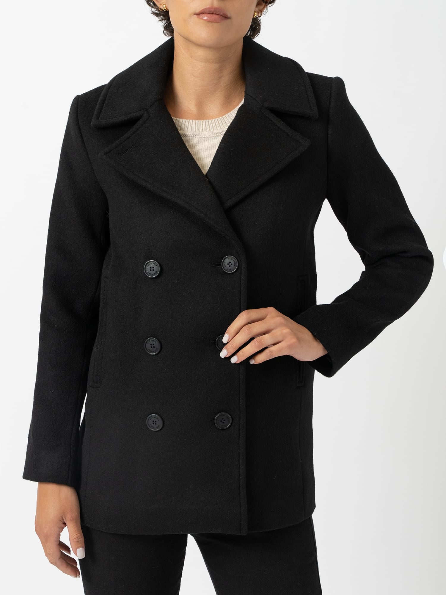 Quinn Pea Coat - Black