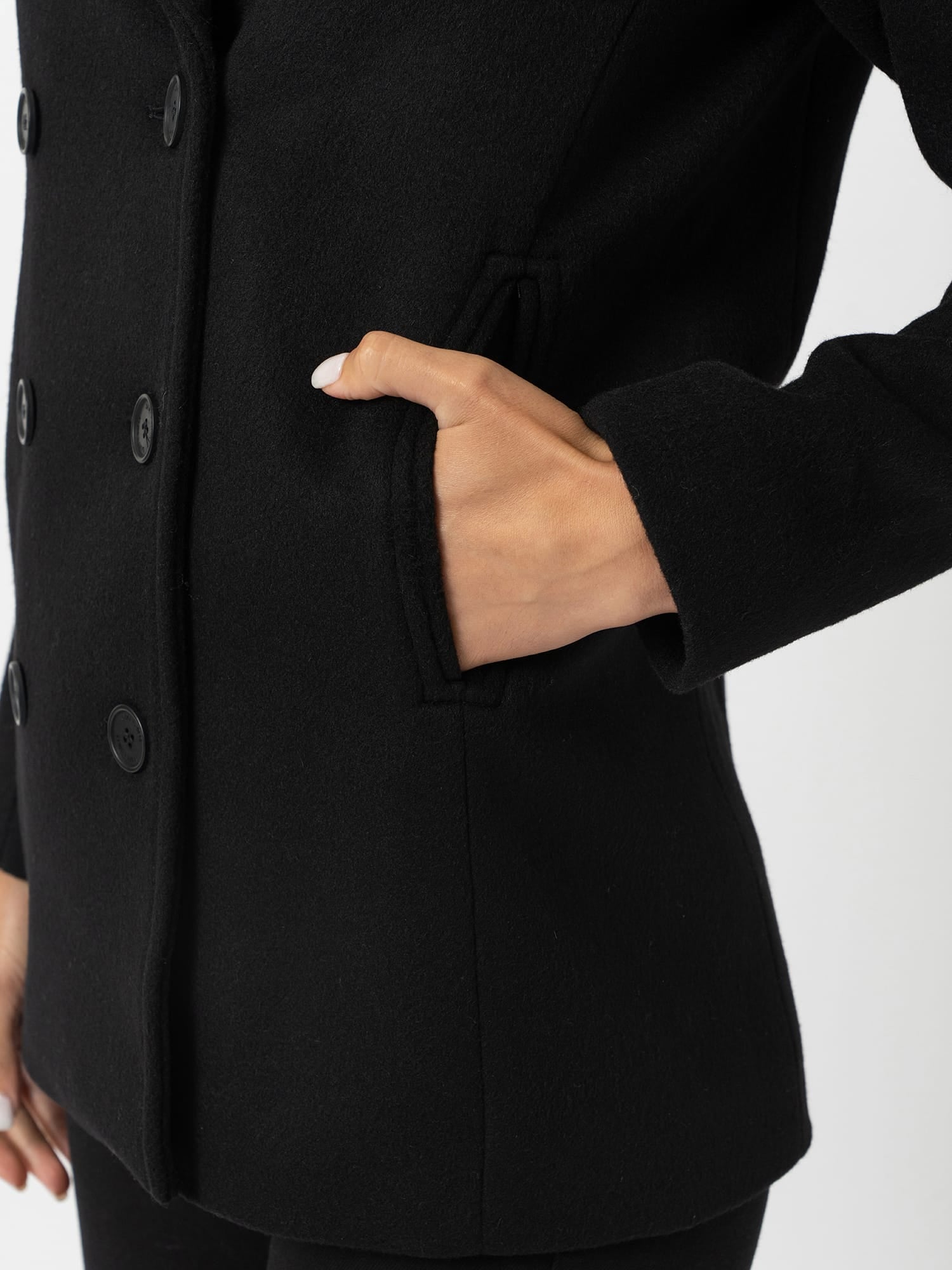 Quinn Pea Coat - Black