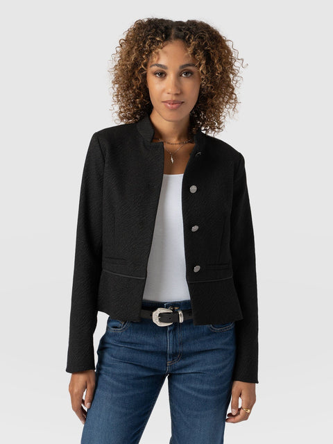 Ramone Jacket Zebra Jacquard - Women's Jackets | Saint + Sofia® UK