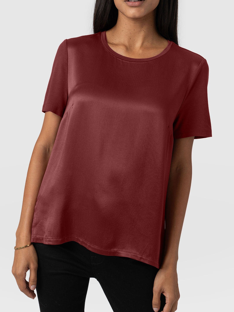 Rayner Contrast Tee - Maroon