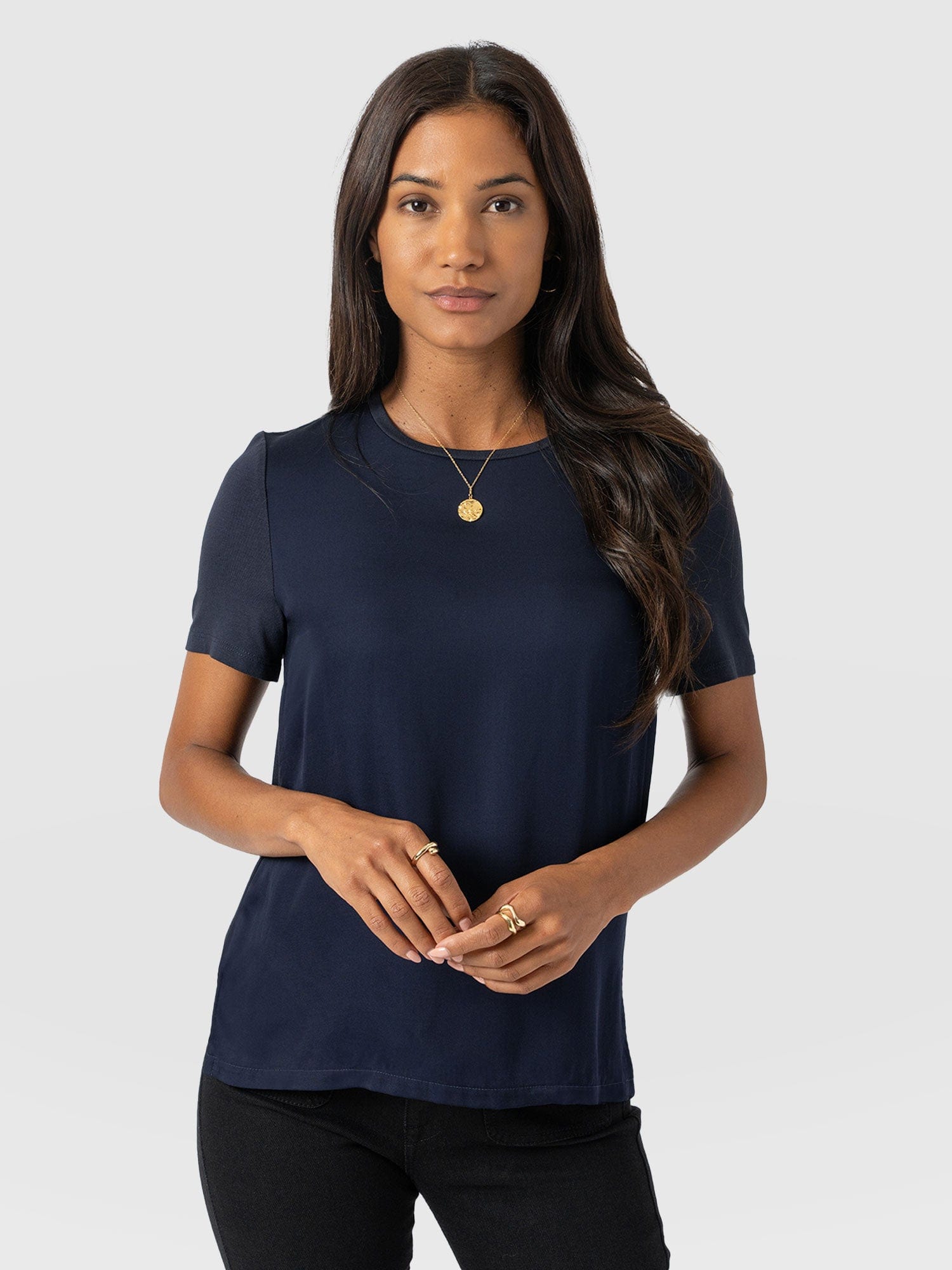 Rayner Contrast Tee - Navy