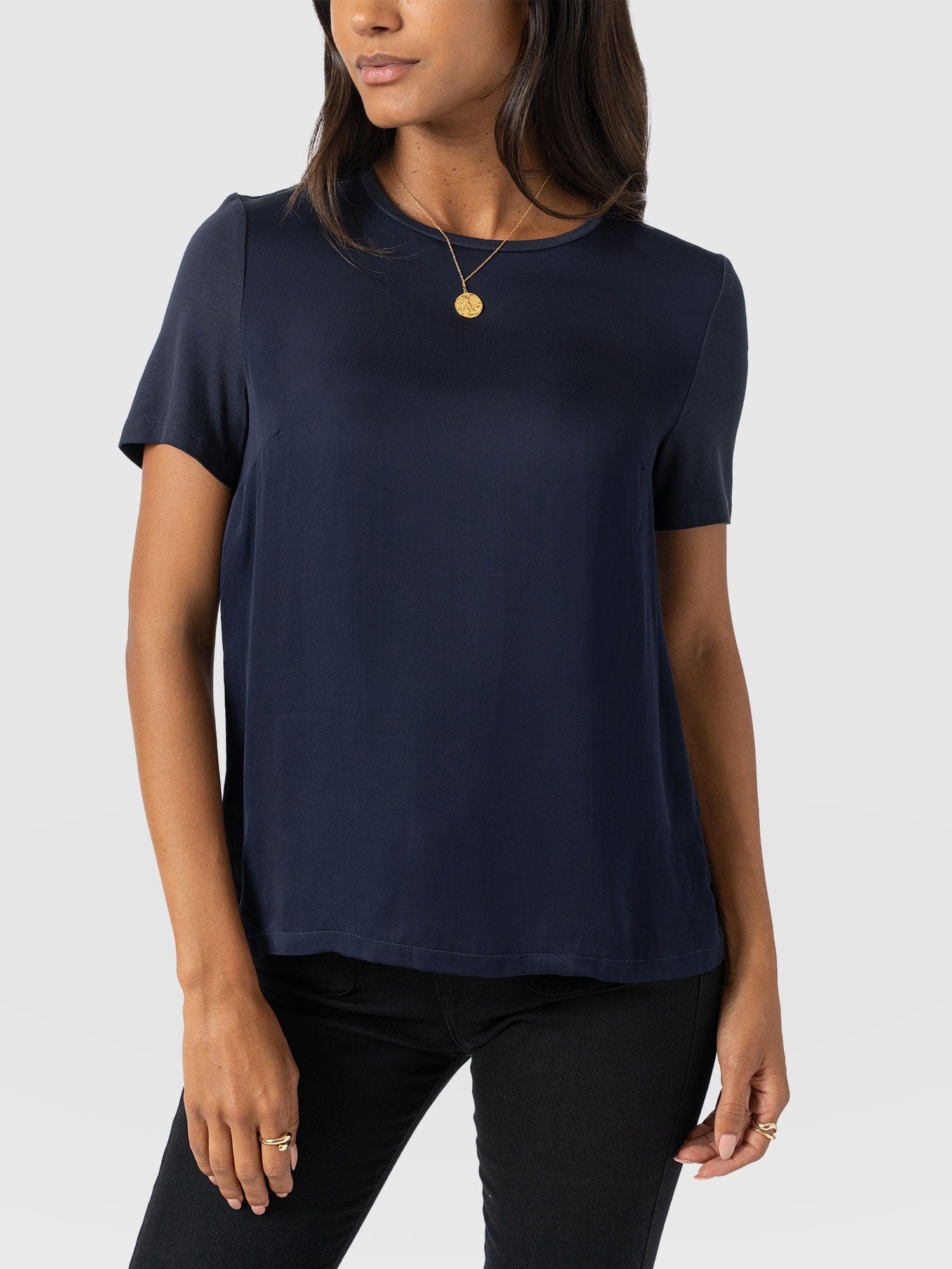 Rayner Contrast Tee - Navy