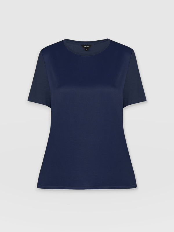 Rayner Contrast Tee - Navy