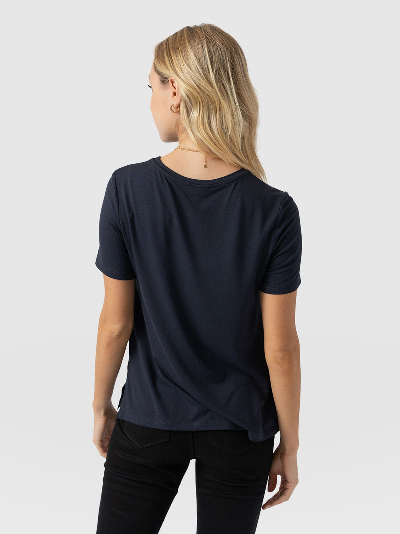 Rayner Contrast Tee - Navy