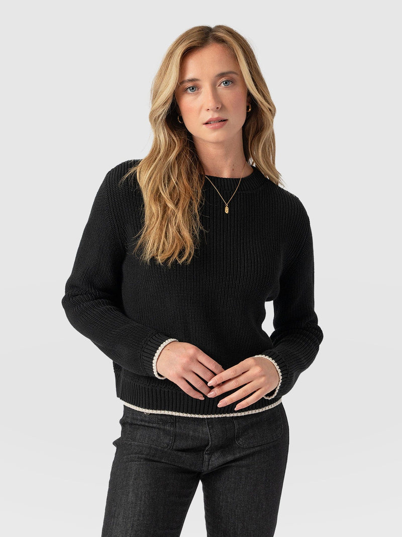 Remy Crop Jumper - Black