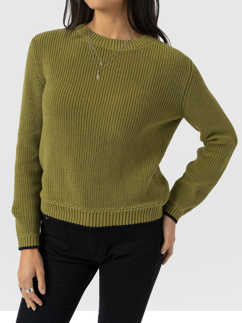 Remy Crop Jumper - Khaki