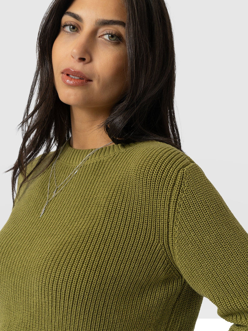 Remy Crop Jumper - Khaki