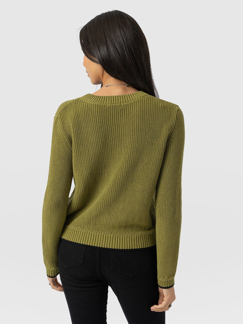 Remy Crop Jumper - Khaki