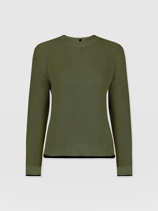 Remy Crop Jumper - Khaki