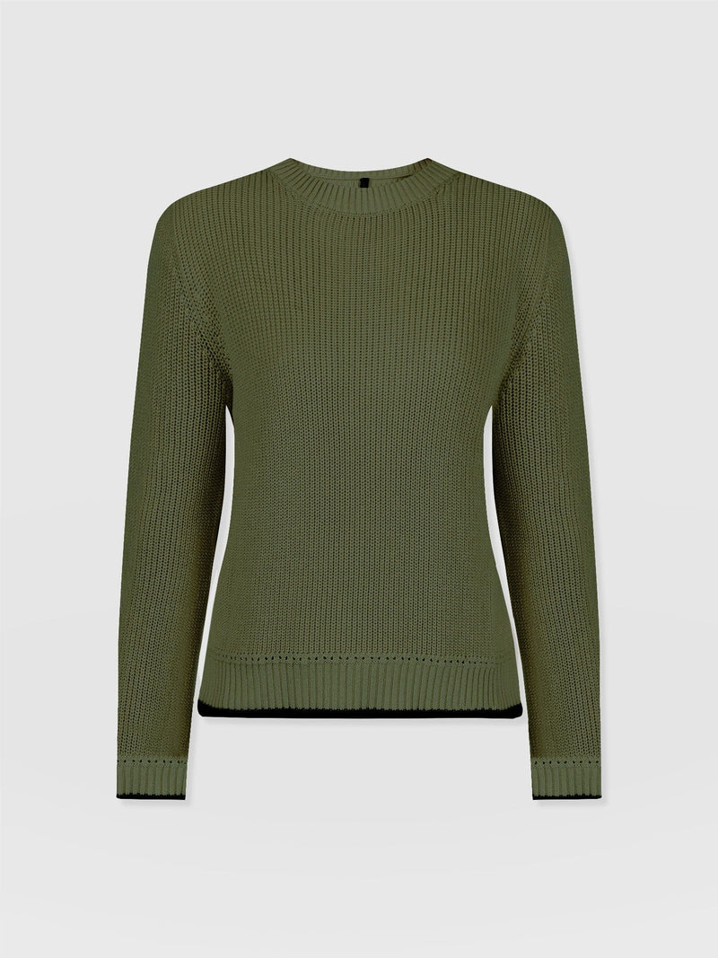 Remy Crop Jumper - Khaki